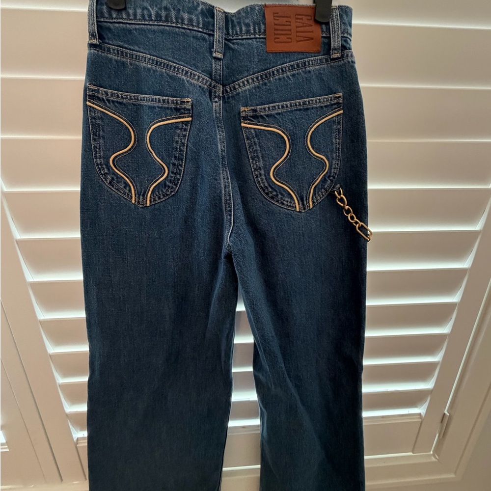 Cult Gaia x Gap Women's wide-Leg Dark Blue Jeans - Picture 5 of 6